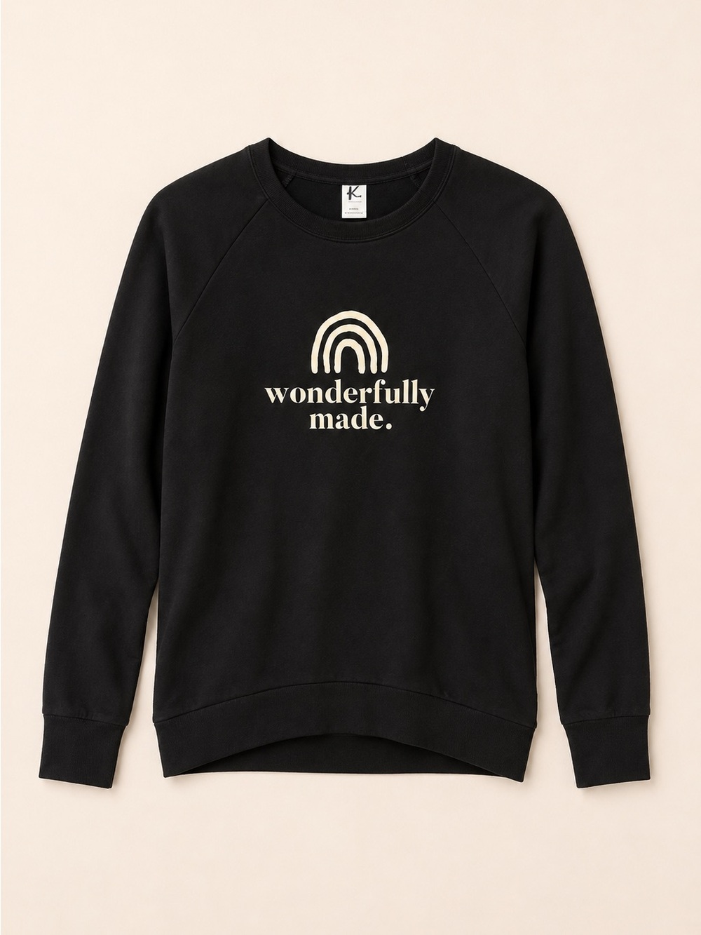 Kindred Clothing Co "Wonderfully Made" Adult Pullover in Black / Little & Lively